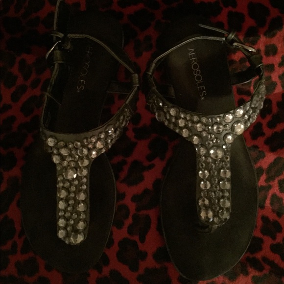 Aerosoles “Chloud Nine” black sandals 8 1/2 - Picture 3 of 5
